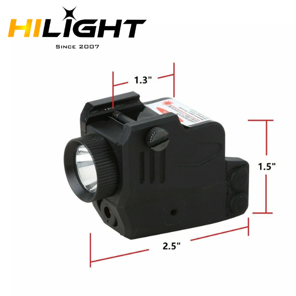 LINTERNA Y LASER VERDE P/ PISTOLA 400 LUM HL-P5GL